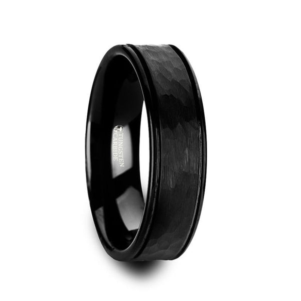 JOINER | Black Tungsten Ring Dual Offset Grooves - Rings - Aydins Jewelry - 1