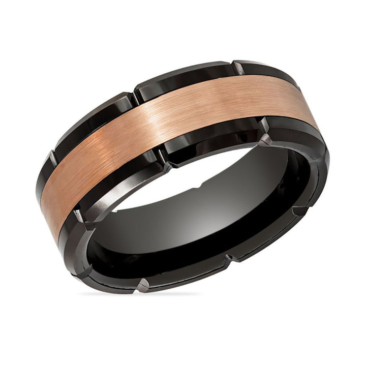 JOLT | Tungsten Ring Rose Gold Center - Rings - Aydins Jewelry - 2
