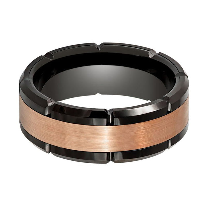 JOLT | Tungsten Ring Rose Gold Center - Rings - Aydins Jewelry - 3