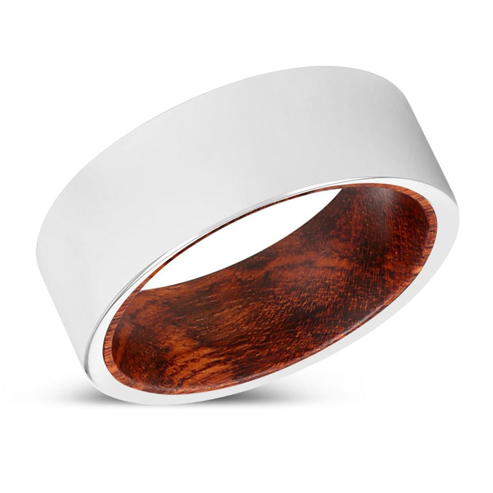 KIRBY | Snake Wood, Silver Tungsten Ring, Shiny, Flat - Rings - Aydins Jewelry - 2