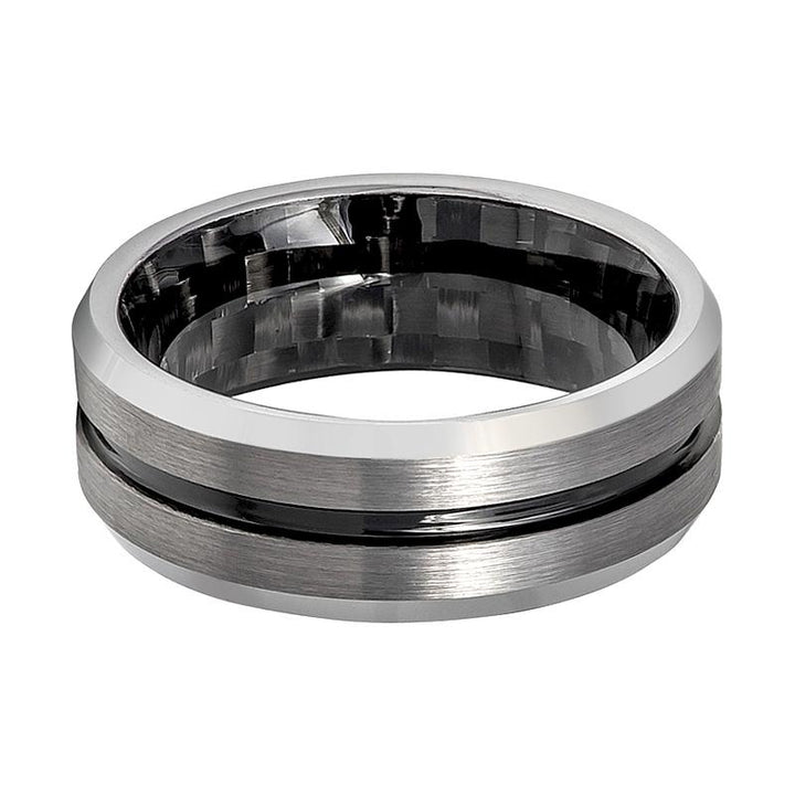 LAMIA | Tungsten Ring Black Carbon Fiber - Rings - Aydins Jewelry - 2
