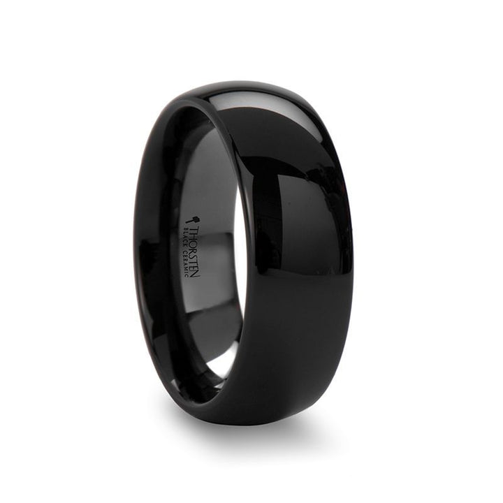 LANDON | Ceramic Ring Black Domed - Rings - Aydins Jewelry - 3