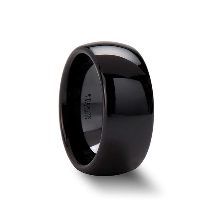 LANDON | Ceramic Ring Black Domed - Rings - Aydins Jewelry - 4