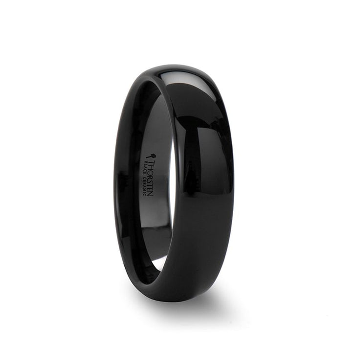 LANDON | Ceramic Ring Black Domed - Rings - Aydins Jewelry - 2