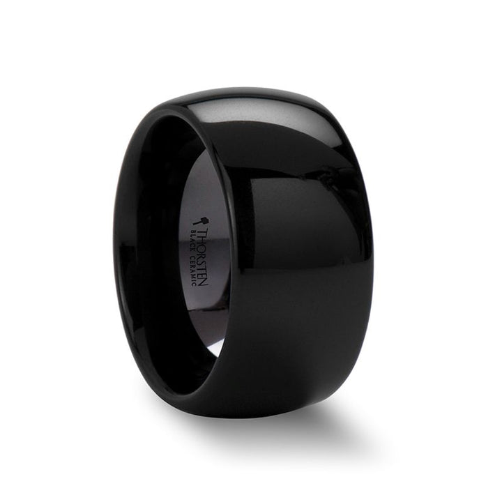 LANDON | Ceramic Ring Black Domed - Rings - Aydins Jewelry - 5