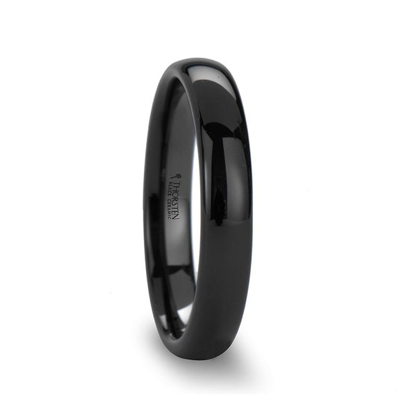 LANDON | Ceramic Ring Black Domed - Rings - Aydins Jewelry