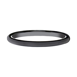 LAUREEN Black Ceramic men's wedding band, image 2