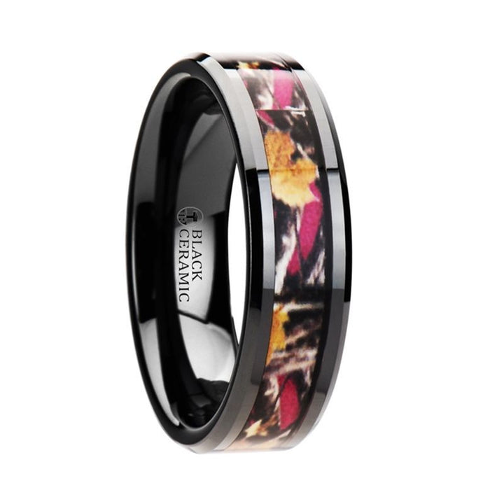 LAUREL | Ceramic Ring Real Pink Oak Leaves - Rings - Aydins Jewelry - 1