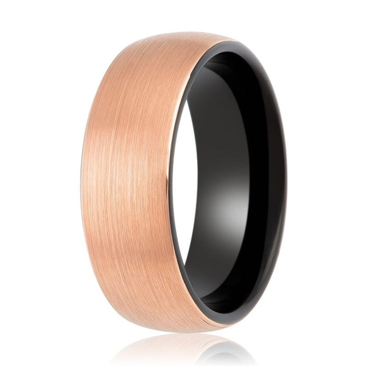 LEONIS | Tungsten Ring Black & Rose Gold - Rings - Aydins Jewelry - 4