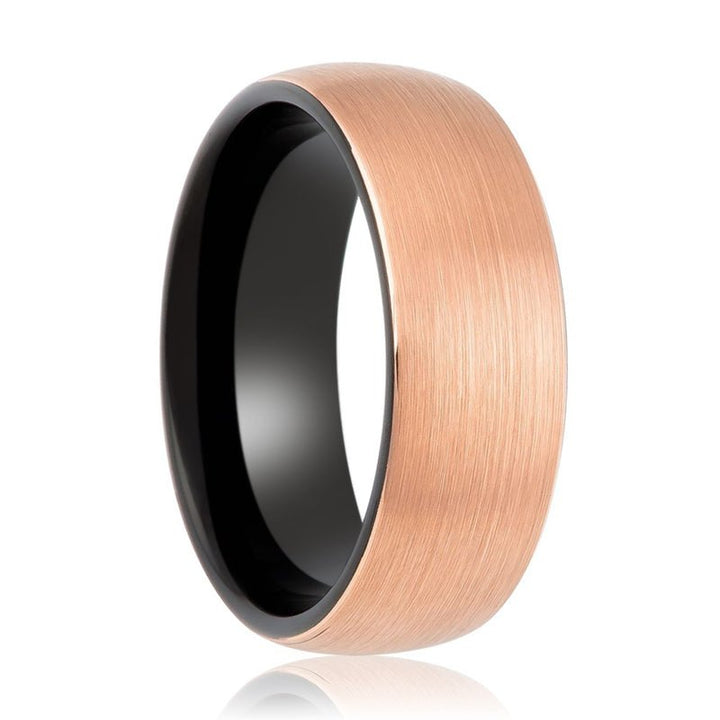 LEONIS | Tungsten Ring Black & Rose Gold - Rings - Aydins Jewelry - 1