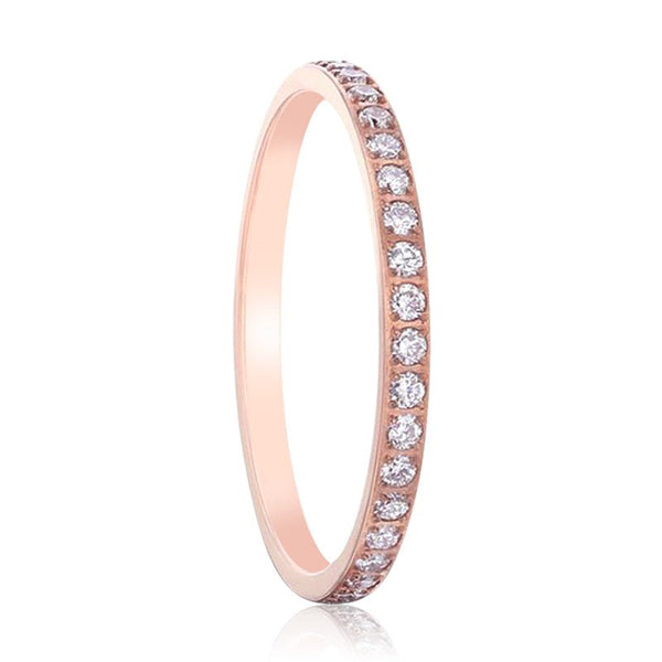 LILLIAN | Titanium Ring Lab-Created White Diamonds Setting - Rings - Aydins Jewelry