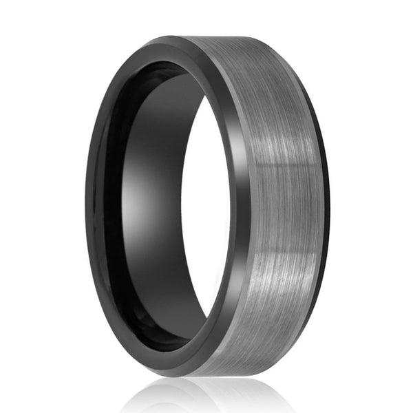 LOVELL | Tungsten Ring Two Tone Black - Rings - Aydins Jewelry - 1