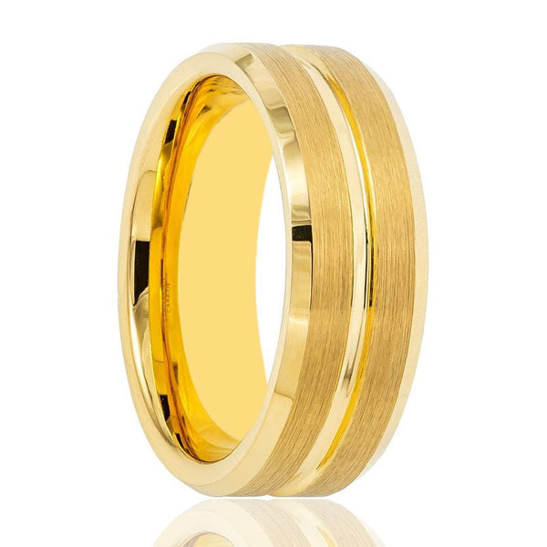 LUCIO | Tungsten Ring Yellow Gold - Rings - Aydins Jewelry - 1