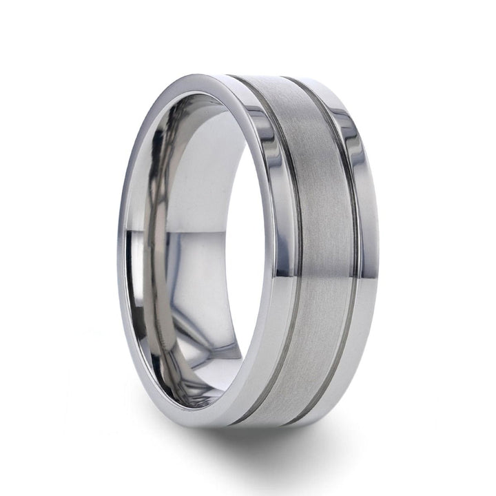 MAGNUM | Titanium Ring Offset Grooves - Rings - Aydins Jewelry - 2