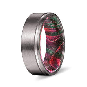 MAJESTY — lifestyle on hand — men's tungsten carbide wedding ring | Aydins Jewelry