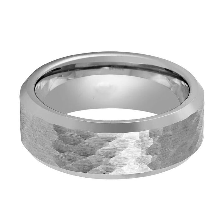 MATADOR | Tungsten Ring Silver Honeycomb finish - Rings - Aydins Jewelry - 2