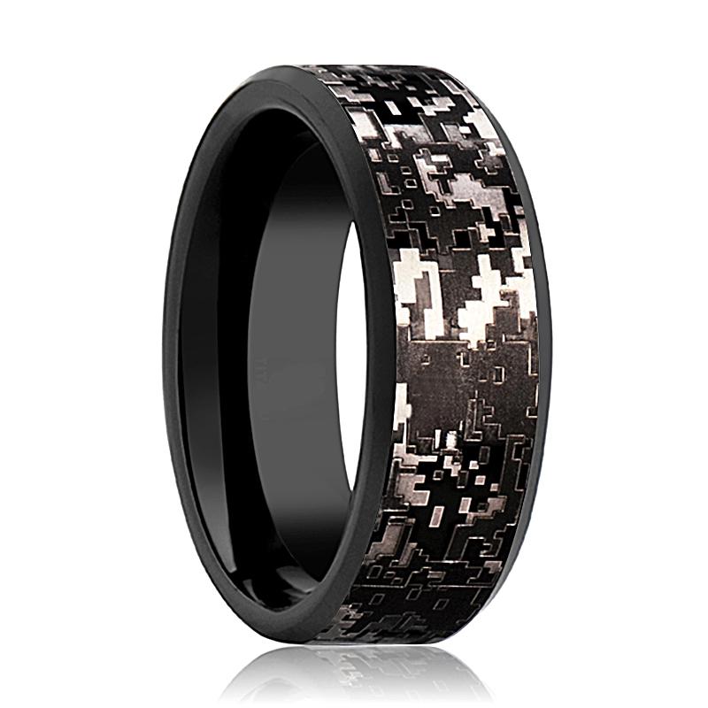SMOKESCREEN Tungsten Carbide men's wedding band, image 1