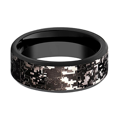 SMOKESCREEN Tungsten Carbide men's wedding band, image 2