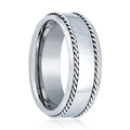 ROPELUX — hero shot — men's tungsten carbide wedding ring | Aydins Jewelry