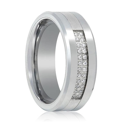 SPARKLUXE — lifestyle on hand — men's tungsten carbide wedding ring | Aydins Jewelry
