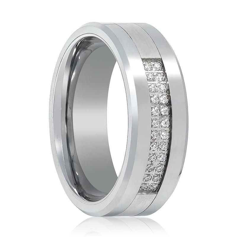 SPARKLUXE — lifestyle on hand — men's tungsten carbide wedding ring | Aydins Jewelry