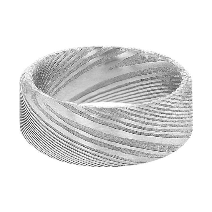 MIEL | Damascus Steel Beveled Edges - Rings - Aydins Jewelry - 2