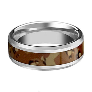 Military Camo Ring - Men's Tungsten Wedding Band W Tungsten Carbide men's wedding band, image 2