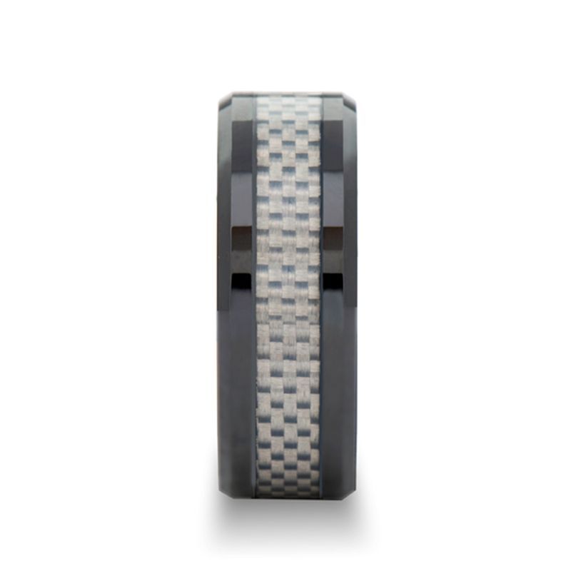MYSTIQUE Black Ceramic men's wedding band, image 2