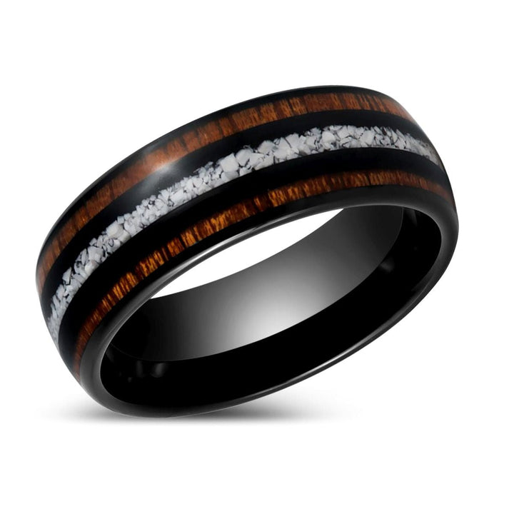 NETARTS | Black Tungsten Ring Turquoise Inlay - Rings - Aydins Jewelry - 2