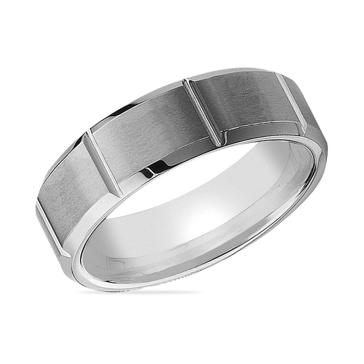 NILES | Tungsten Ring Multiple Vertical Groove - Rings - Aydins Jewelry - 2