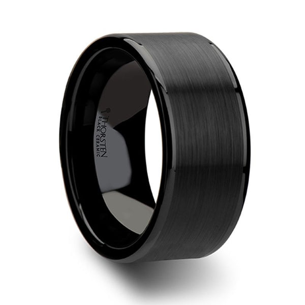 OCTAVIUS | Ceramic Ring Flat Black - Rings - Aydins Jewelry - 1