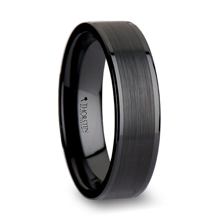 OCTAVIUS | Ceramic Ring Flat Black - Rings - Aydins Jewelry - 3