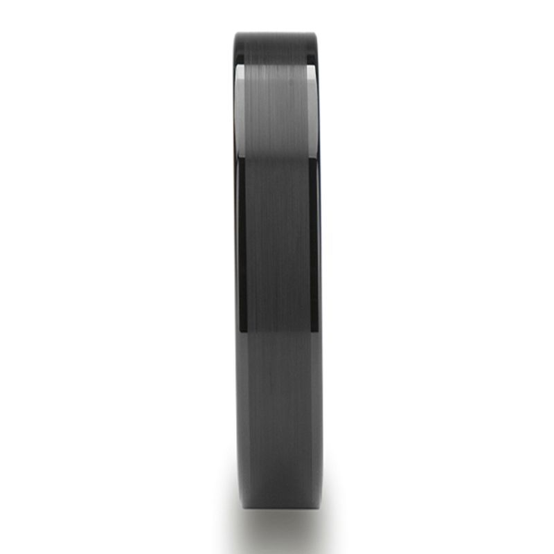 OCTAVIUS Black Ceramic men's wedding band, image 2