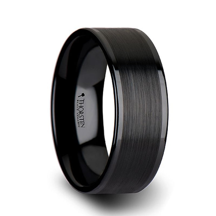 OCTAVIUS | Ceramic Ring Flat Black - Rings - Aydins Jewelry - 5