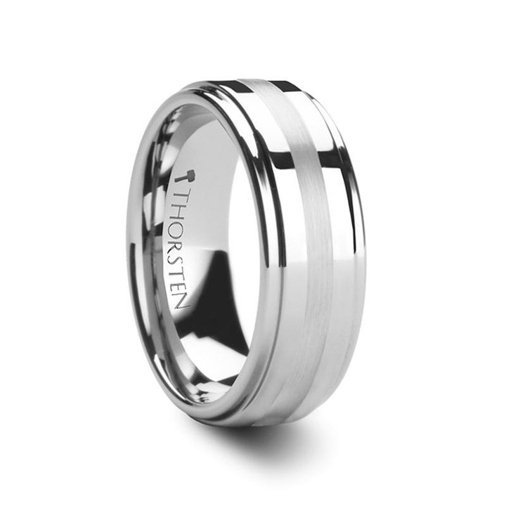 ODIN | Tungsten Ring Platinum Inlay - Rings - Aydins Jewelry - 1
