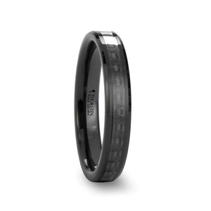 ONYX Black Ceramic men's wedding band, image 2