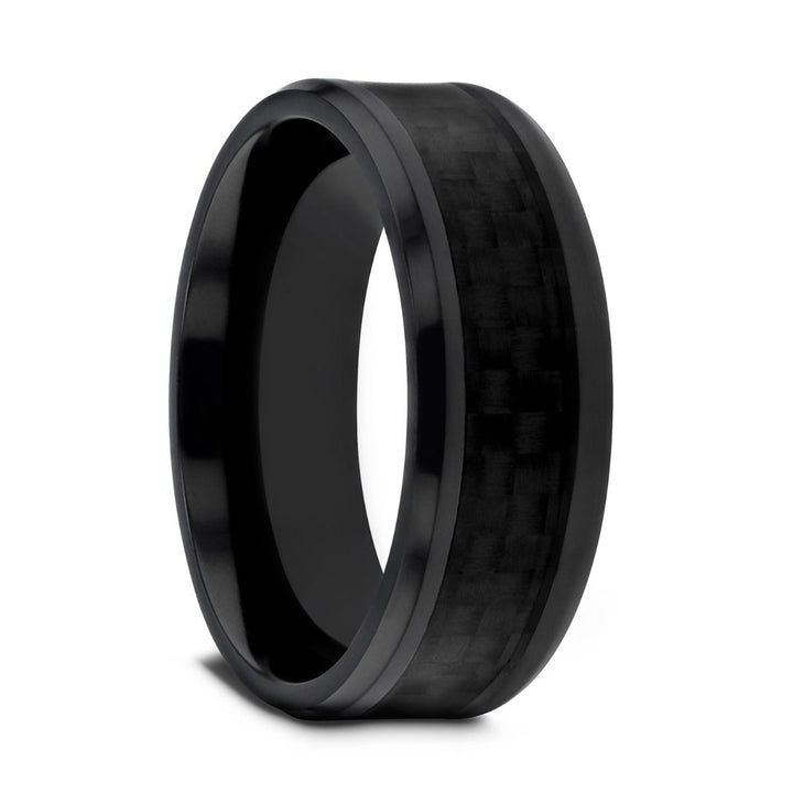 OXYN | Black Titanium Ring, Black Carbon Fiber - Rings - Aydins Jewelry - 1