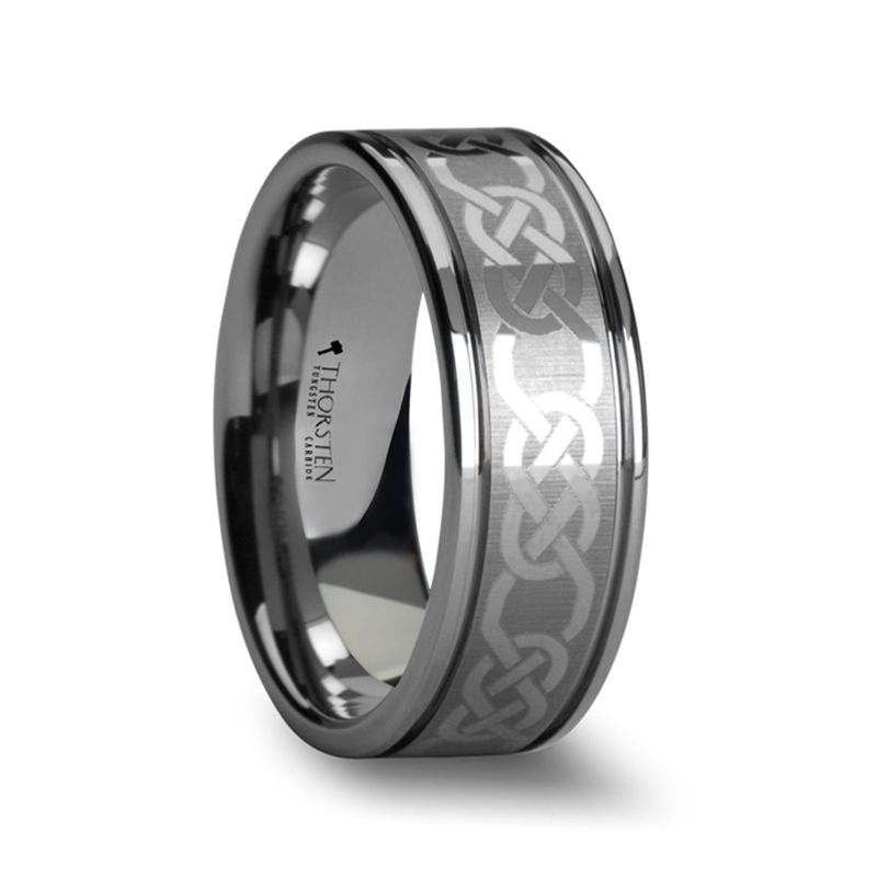 PALATINE | Tungsten Ring Celtic Pattern - Rings - Aydins Jewelry - 4