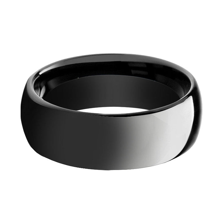 PEPPER | Tungsten Ring Black Domed Shiny - Rings - Aydins Jewelry - 2
