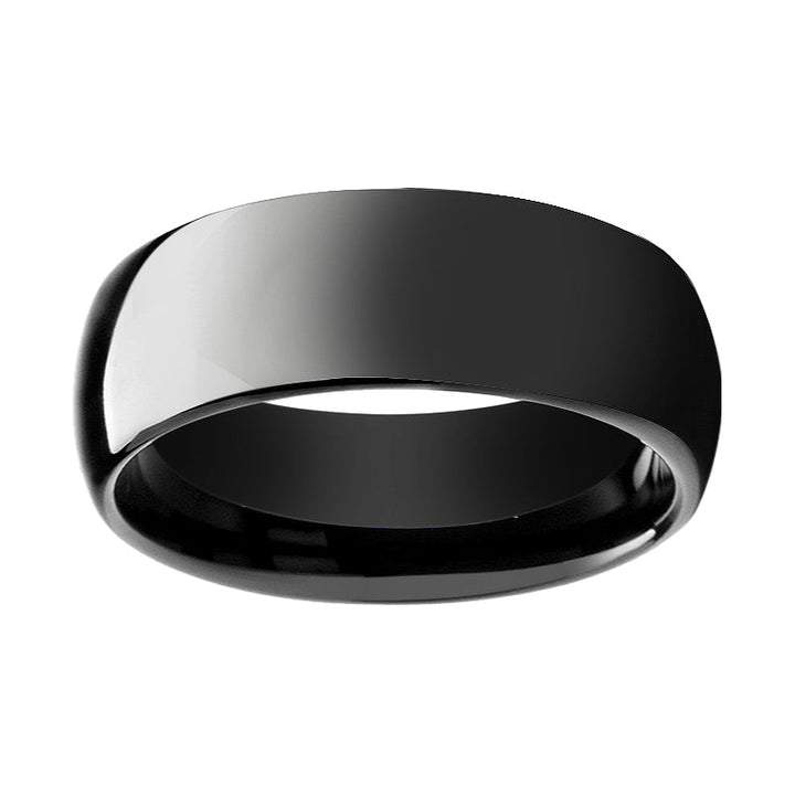 PEPPER | Tungsten Ring Black Domed Shiny - Rings - Aydins Jewelry - 3
