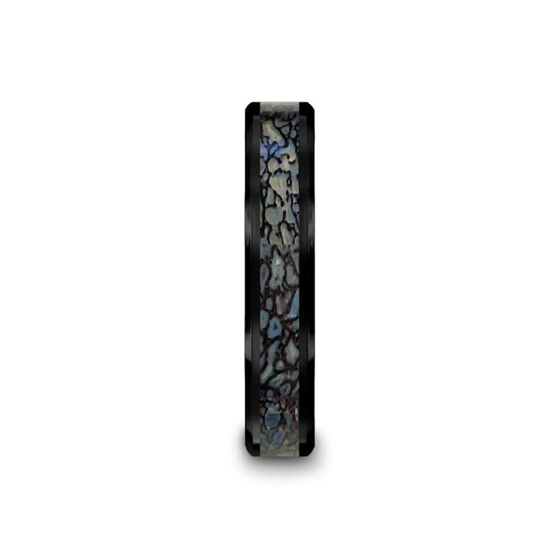 PERMIAN Black Ceramic men's wedding band, image 4