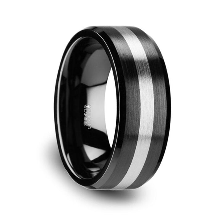 PHOENIX | Black Ceramic Ring Tungsten Inlay - Rings - Aydins Jewelry - 3