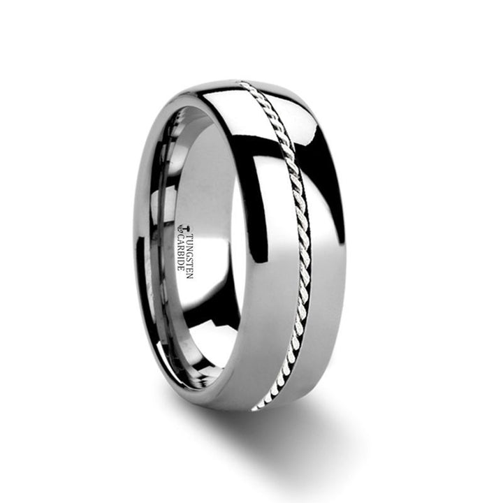 PHYTHEON | Tungsten Ring Braided Inlay - Rings - Aydins Jewelry - 1