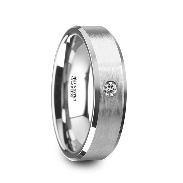 PORTER | Tungsten Ring White Diamond Setting - Rings - Aydins Jewelry - 2