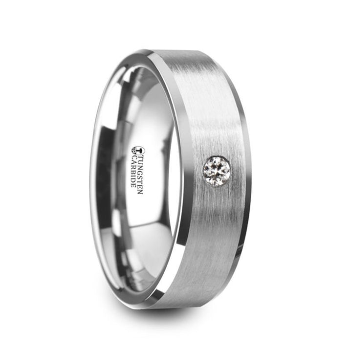 PORTER | Tungsten Ring White Diamond Setting - Rings - Aydins Jewelry - 3