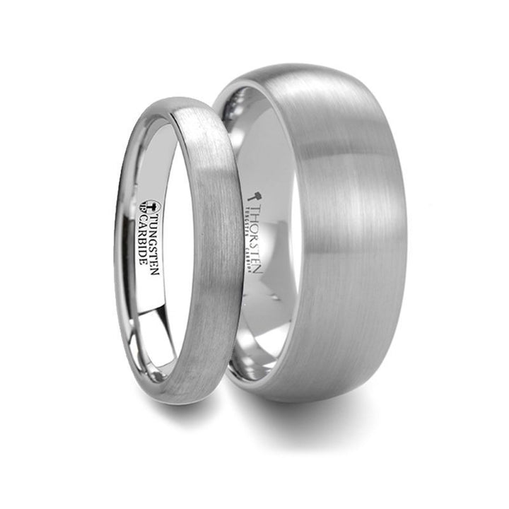 PYTHIUS | Tungsten Ring Domed Brush - Rings - Aydins Jewelry - 5