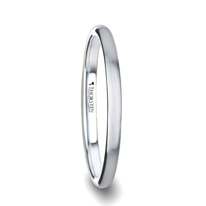 PYTHIUS | Tungsten Ring Domed Brush - Rings - Aydins Jewelry - 1