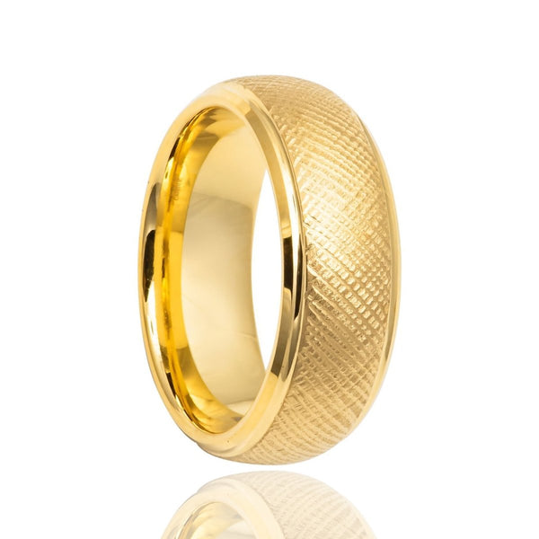 PYXIS | Tungsten Ring Yellow Gold Domed - Rings - Aydins Jewelry - 1