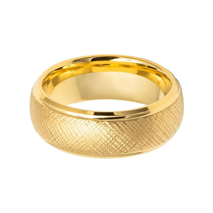 PYXIS | Tungsten Ring Yellow Gold Domed - Rings - Aydins Jewelry - 3