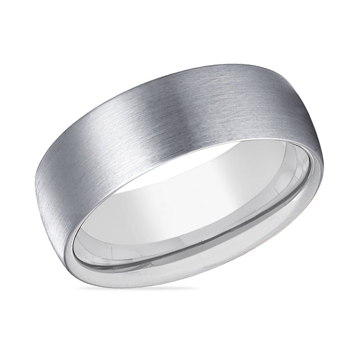 RAIDEN | Silver Ring, Silver Tungsten Ring, Brushed, Domed - Rings - Aydins Jewelry - 2